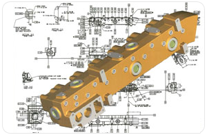 Engineering Manifold Model Drawing